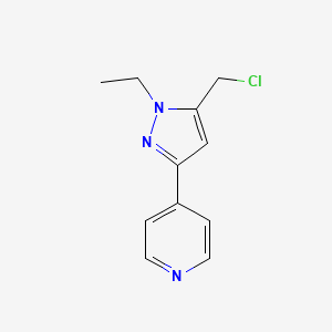 4-(5-(chloromethyl)-1-ethyl-1H-pyrazol-3-yl)pyridine