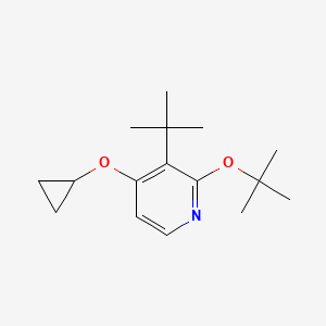 molecular formula C16H25NO2 B14831160 2-Tert-butoxy-3-tert-butyl-4-cyclopropoxypyridine 