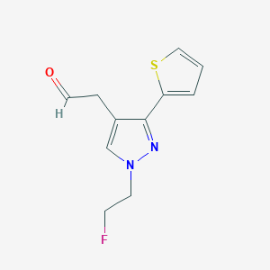 molecular formula C11H11FN2OS B1483121 2-(1-(2-fluoroethyl)-3-(thiophen-2-yl)-1H-pyrazol-4-yl)acetaldehyde CAS No. 2097970-49-3