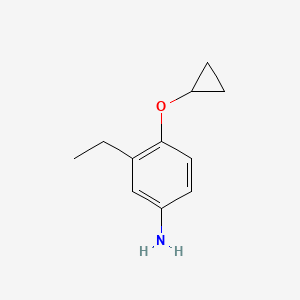 molecular formula C11H15NO B14831225 4-Cyclopropoxy-3-ethylaniline 