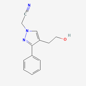 2-(4-(2-hydroxyethyl)-3-phenyl-1H-pyrazol-1-yl)acetonitrile