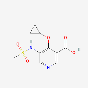 molecular formula C10H12N2O5S B14831235 4-Cyclopropoxy-5-(methylsulfonamido)nicotinic acid 