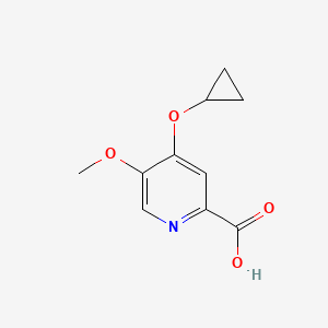 molecular formula C10H11NO4 B14831254 4-Cyclopropoxy-5-methoxypicolinic acid 