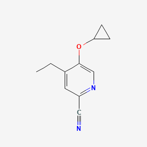 molecular formula C11H12N2O B14831262 5-Cyclopropoxy-4-ethylpicolinonitrile 