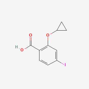 molecular formula C10H9IO3 B14831270 2-Cyclopropoxy-4-iodobenzoic acid 