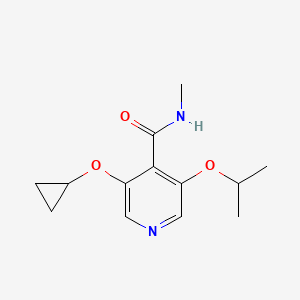 molecular formula C13H18N2O3 B14831272 3-Cyclopropoxy-5-isopropoxy-N-methylisonicotinamide 