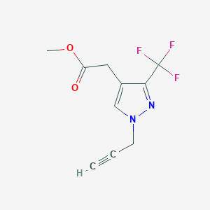 methyl 2-(1-(prop-2-yn-1-yl)-3-(trifluoromethyl)-1H-pyrazol-4-yl)acetate