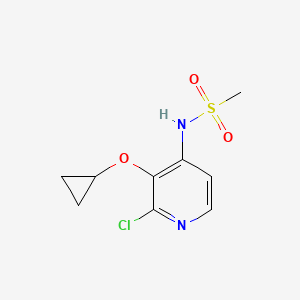 molecular formula C9H11ClN2O3S B14831307 N-(2-Chloro-3-cyclopropoxypyridin-4-YL)methanesulfonamide 