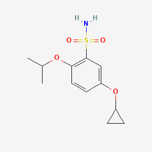 molecular formula C12H17NO4S B14831309 5-Cyclopropoxy-2-isopropoxybenzenesulfonamide 