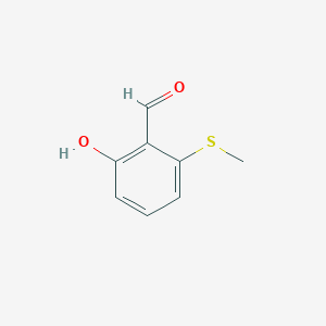 molecular formula C8H8O2S B14831315 2-Hydroxy-6-(methylthio)benzaldehyde CAS No. 67853-42-3