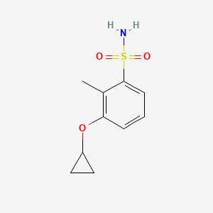 molecular formula C10H13NO3S B14831320 3-Cyclopropoxy-2-methylbenzenesulfonamide 