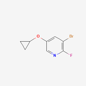 molecular formula C8H7BrFNO B14831327 3-Bromo-5-cyclopropoxy-2-fluoropyridine 