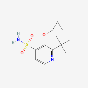 molecular formula C12H18N2O3S B14831343 2-Tert-butyl-3-cyclopropoxypyridine-4-sulfonamide 