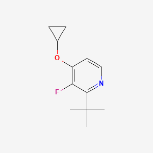 molecular formula C12H16FNO B14831359 2-Tert-butyl-4-cyclopropoxy-3-fluoropyridine 