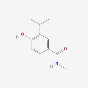 molecular formula C11H15NO2 B14831363 Benzamide, 4-hydroxy, 3-(1-methylethyl), N-methyl 