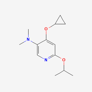 molecular formula C13H20N2O2 B14831365 4-Cyclopropoxy-6-isopropoxy-N,N-dimethylpyridin-3-amine 