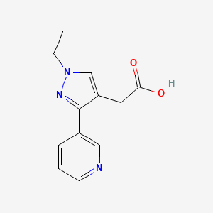 2-(1-ethyl-3-(pyridin-3-yl)-1H-pyrazol-4-yl)acetic acid