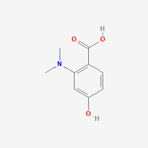 molecular formula C9H11NO3 B14831373 2-(Dimethylamino)-4-hydroxybenzoic acid 