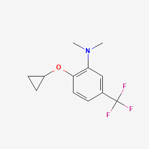 molecular formula C12H14F3NO B14831389 2-Cyclopropoxy-N,N-dimethyl-5-(trifluoromethyl)aniline 