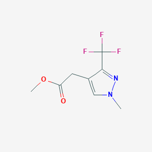 methyl 2-(1-methyl-3-(trifluoromethyl)-1H-pyrazol-4-yl)acetate