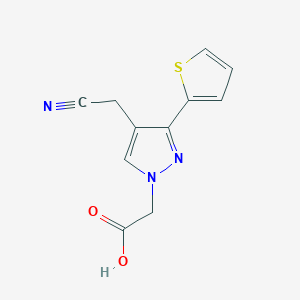 2-(4-(cyanomethyl)-3-(thiophen-2-yl)-1H-pyrazol-1-yl)acetic acid