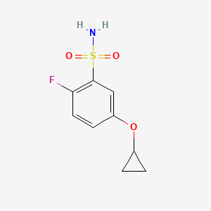 molecular formula C9H10FNO3S B14831422 5-Cyclopropoxy-2-fluorobenzenesulfonamide 