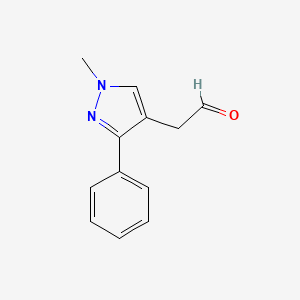 2-(1-methyl-3-phenyl-1H-pyrazol-4-yl)acetaldehyde