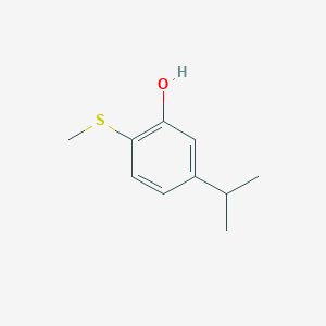 molecular formula C10H14OS B14831443 5-Isopropyl-2-(methylthio)phenol 