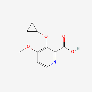 molecular formula C10H11NO4 B14831449 3-Cyclopropoxy-4-methoxypicolinic acid 