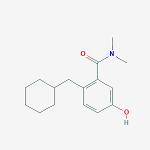 molecular formula C16H23NO2 B14831454 2-(Cyclohexylmethyl)-5-hydroxy-N,N-dimethylbenzamide 