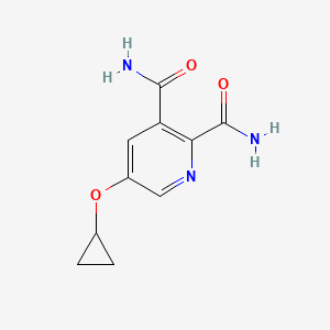 molecular formula C10H11N3O3 B14831460 5-Cyclopropoxypyridine-2,3-dicarboxamide 