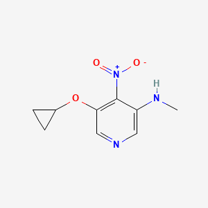 5-Cyclopropoxy-N-methyl-4-nitropyridin-3-amine