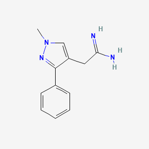 2-(1-methyl-3-phenyl-1H-pyrazol-4-yl)acetimidamide