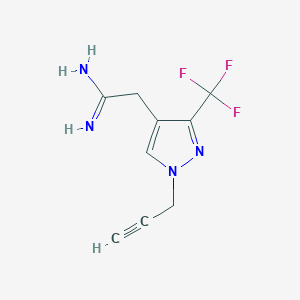 2-(1-(prop-2-yn-1-yl)-3-(trifluoromethyl)-1H-pyrazol-4-yl)acetimidamide