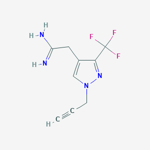 molecular formula C9H9F3N4 B1483148 2-(1-(prop-2-yn-1-yl)-3-(trifluoromethyl)-1H-pyrazol-4-yl)acetimidamide CAS No. 2098089-65-5