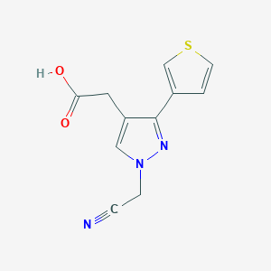 2-(1-(cyanomethyl)-3-(thiophen-3-yl)-1H-pyrazol-4-yl)acetic acid