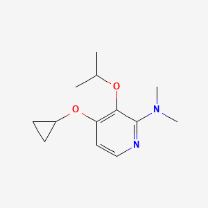 molecular formula C13H20N2O2 B14831494 4-Cyclopropoxy-3-isopropoxy-N,N-dimethylpyridin-2-amine 