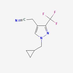 2-(1-(cyclopropylmethyl)-3-(trifluoromethyl)-1H-pyrazol-4-yl)acetonitrile