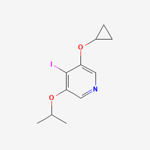 molecular formula C11H14INO2 B14831528 3-Cyclopropoxy-4-iodo-5-isopropoxypyridine 