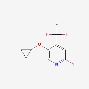 molecular formula C9H7F3INO B14831541 5-Cyclopropoxy-2-iodo-4-(trifluoromethyl)pyridine 