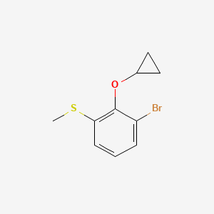 molecular formula C10H11BrOS B14831543 (3-Bromo-2-cyclopropoxyphenyl)(methyl)sulfane 