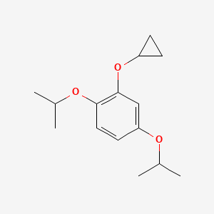 molecular formula C15H22O3 B14831547 2-Cyclopropoxy-1,4-diisopropoxybenzene 