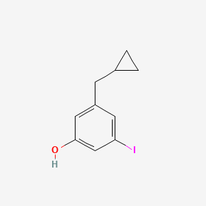 molecular formula C10H11IO B14831553 3-(Cyclopropylmethyl)-5-iodophenol 