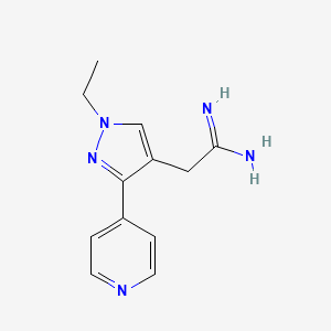 2-(1-ethyl-3-(pyridin-4-yl)-1H-pyrazol-4-yl)acetimidamide