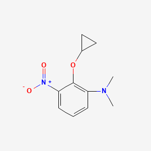 molecular formula C11H14N2O3 B14831561 2-Cyclopropoxy-N,N-dimethyl-3-nitroaniline 