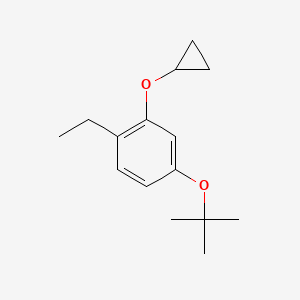 molecular formula C15H22O2 B14831570 4-Tert-butoxy-2-cyclopropoxy-1-ethylbenzene 