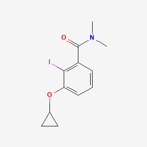 molecular formula C12H14INO2 B14831581 3-Cyclopropoxy-2-iodo-N,N-dimethylbenzamide 