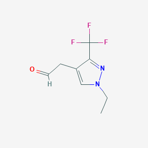 2-(1-ethyl-3-(trifluoromethyl)-1H-pyrazol-4-yl)acetaldehyde