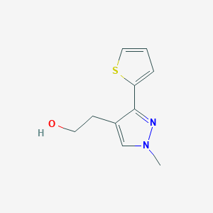 molecular formula C10H12N2OS B1483161 2-(1-methyl-3-(thiophen-2-yl)-1H-pyrazol-4-yl)ethan-1-ol CAS No. 2092480-43-6