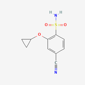 molecular formula C10H10N2O3S B14831612 4-Cyano-2-cyclopropoxybenzenesulfonamide 